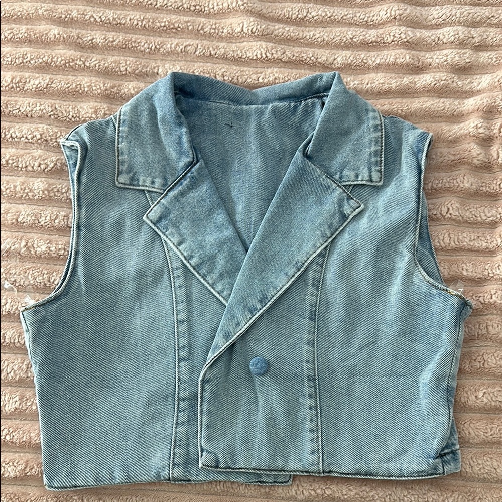 Light Blue Denim Vest